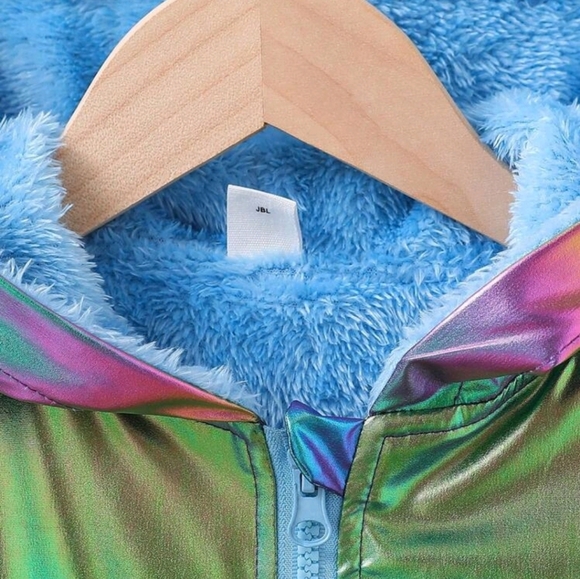 Multicolor zip up lined hoodie - Picture 3 of 5